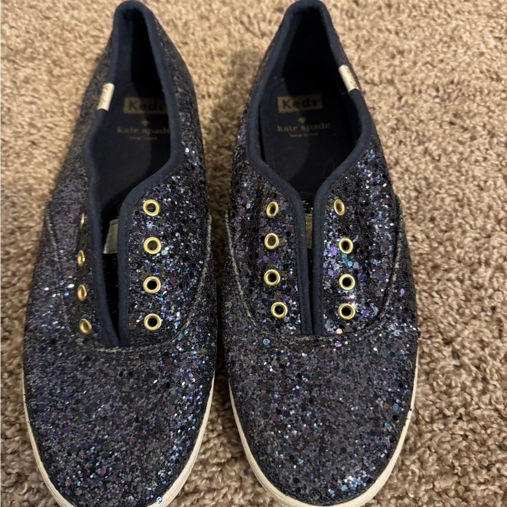 Keds Women's Glitter Sneakers - Black and Gold